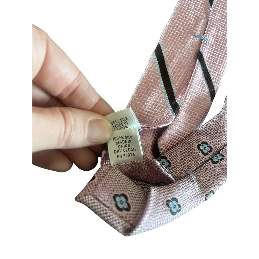 PETER MILLAR Pink‎ Jacquard Silk Tie Bundle Lot of 2